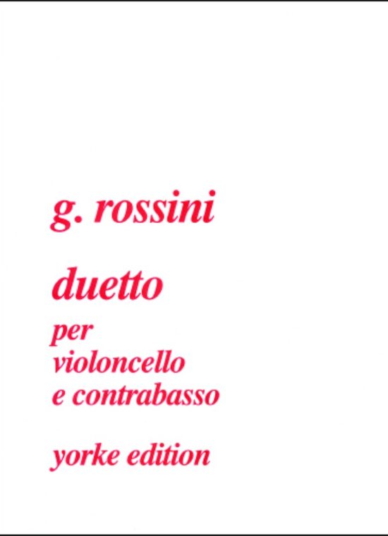Rossini, Gioachino - Duetto for Cello & DB