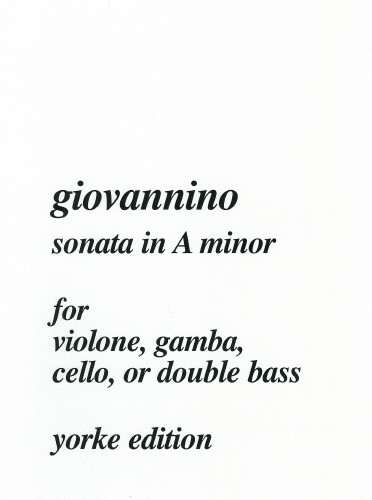 Giovannino, Don - Sonata in A minor. DB & Pf