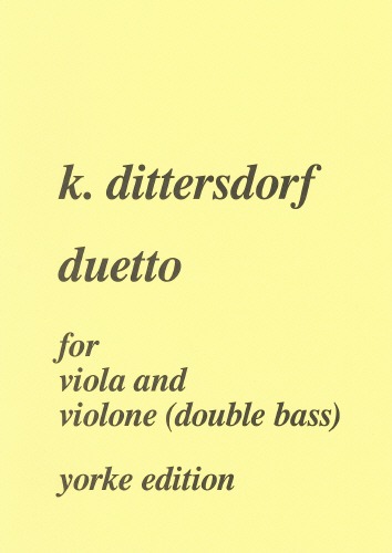 Dittersdorf, Carl Ditters von - Duetto in E flat for Viola & Violine (DB)