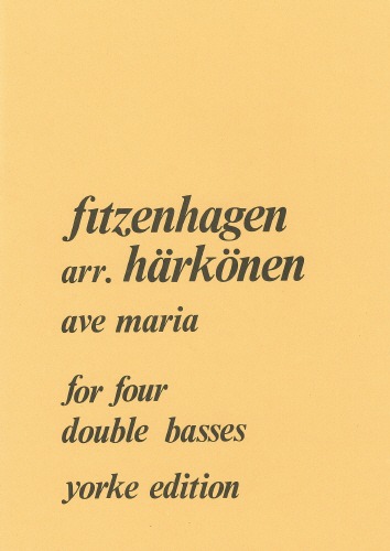 Fitzenhagen, Wilhelm - Ave Maria (Double Bass Quartet)