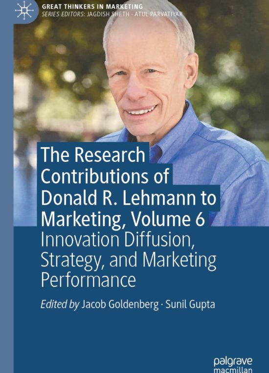 Book cover / Buchcover: The Research Contributions of Donald R. Lehmann to Marketing, Volume 6