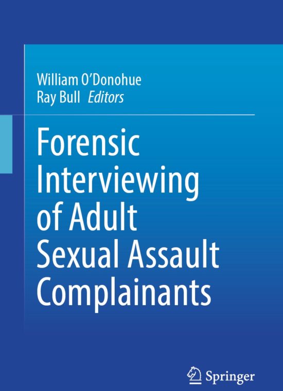 Book cover / Buchcover: Forensic Interviewing of Adult Sexual Assault Complainants