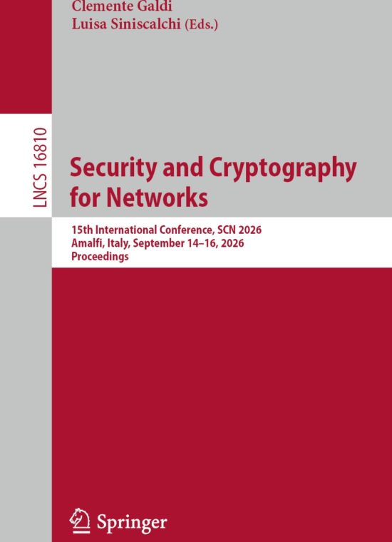 Book cover / Buchcover: Security and Cryptography for Networks