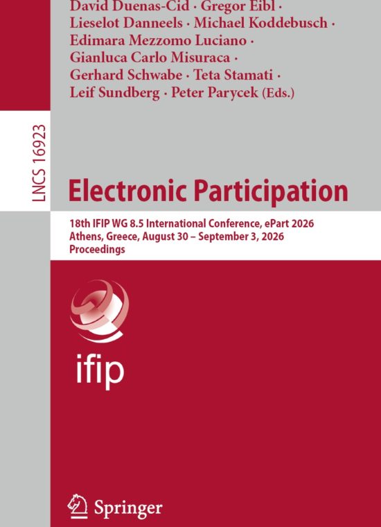 Book cover / Buchcover: Electronic Participation