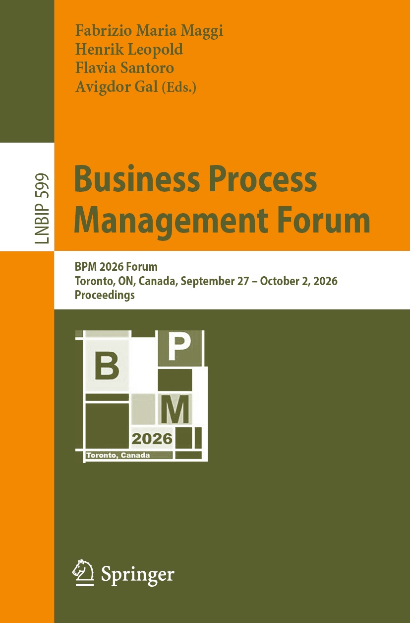 Book cover / Buchcover: Business Process Management Forum