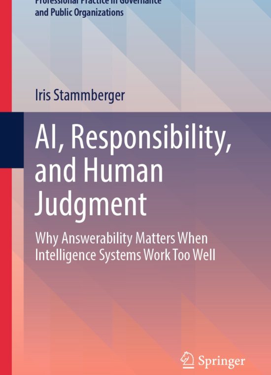 Book cover / Buchcover: AI, Responsibility, and Human Judgment