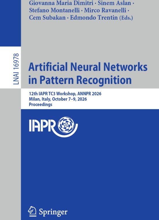 Book cover / Buchcover: Artificial Neural Networks in Pattern Recognition