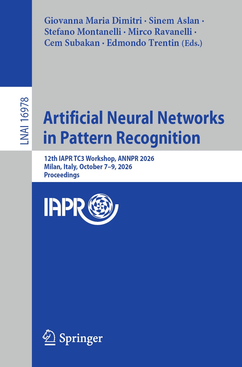 Book cover / Buchcover: Artificial Neural Networks in Pattern Recognition