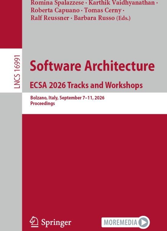 Book cover / Buchcover: Software Architecture. ECSA 2026 Tracks and Workshops