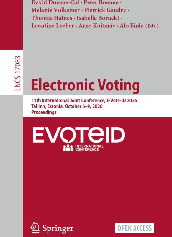 Book cover / Buchcover: Electronic Voting