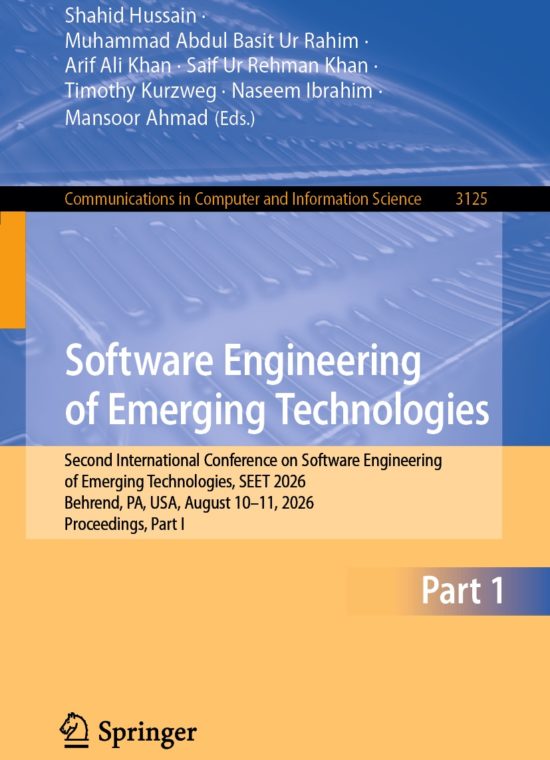 Book cover / Buchcover: Software Engineering of Emerging Technologies