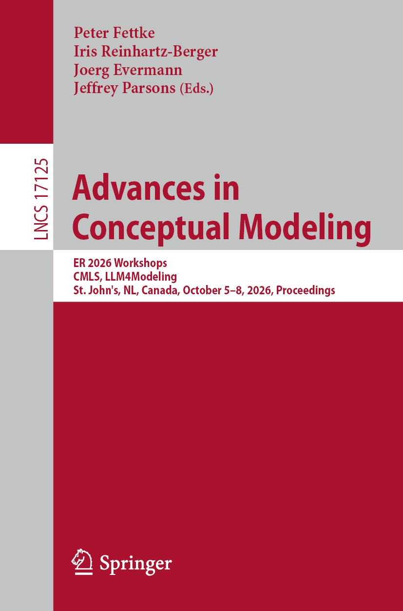 Book cover / Buchcover: Advances in Conceptual Modeling