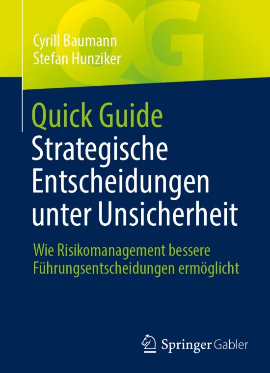 Book cover / Buchcover: Quick Guide Strategische Entscheidungen unter Unsicherheit