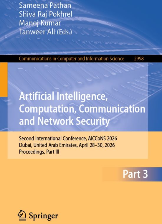 Book cover / Buchcover: Artificial Intelligence, Computation, Communication and Network Security